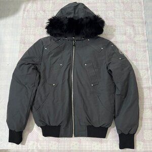 Moncler Fur Collar Hooded Korean-Style Down Jacket